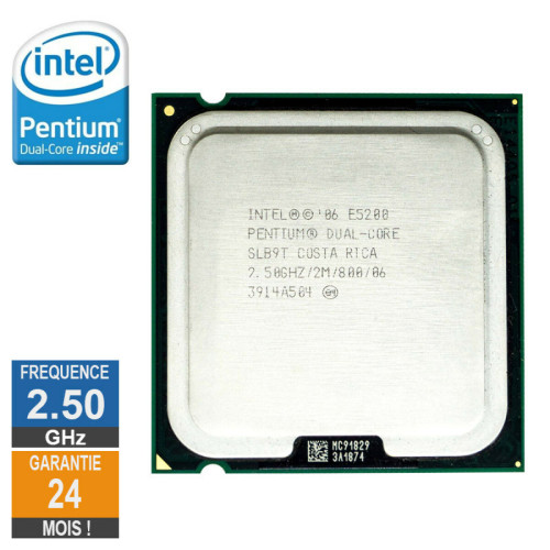 Intel - Processeur Intel Pentium D E5200 2.50GHz SLB9T LGA775 2Mo - Processeur Lga775