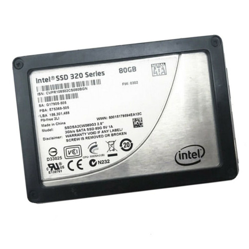Disque Dur interne SSD 80Go 2.5" Intel 320 Series SSDSA2CW080G3 0362 SATA III 6Gbps