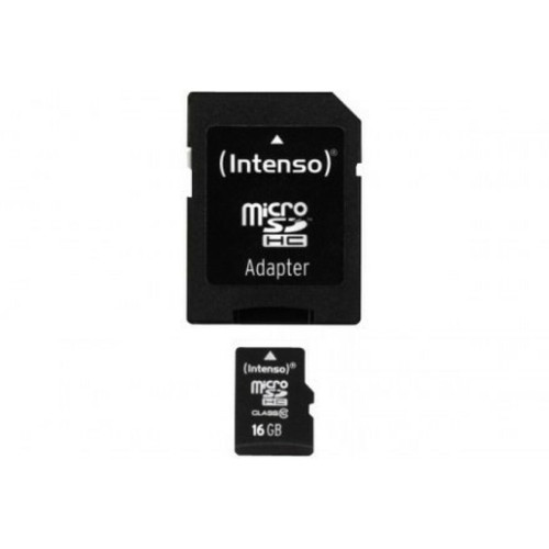 Disque Dur interne Intenso Carte Mémoire Micro SD avec Adaptateur INTENSO 3413470 16 GB Cours 10
