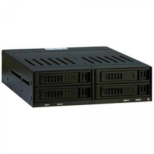 Inter-Tech - 88884061 X-3531 Rack Amovible pour Disque Dur SATA 4 x 2.5" USB 2.0 6 Gbit/s Noir - Rack amovible
