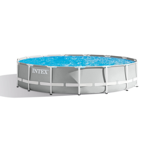 Intex - Kit piscine tubulaire Intex Prism Frame ronde 4,57 x 1,07 m + Bâche à bulles + 6 cartouches de filtration Intex  - Piscine Ronde Piscines