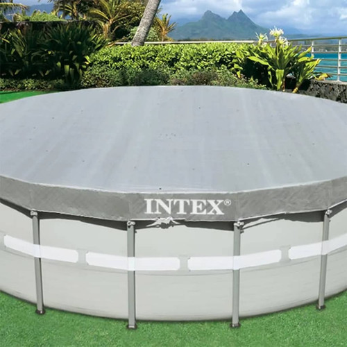 Bâche de piscine Intex INTEX Couverture de piscine ronde Deluxe 488 cm 28040