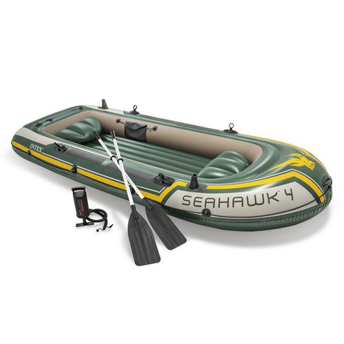 Intex - Kit bateau gonflable 4 places Seahawk 4 avec rames et gonfleur - Intex - Jeux de piscine