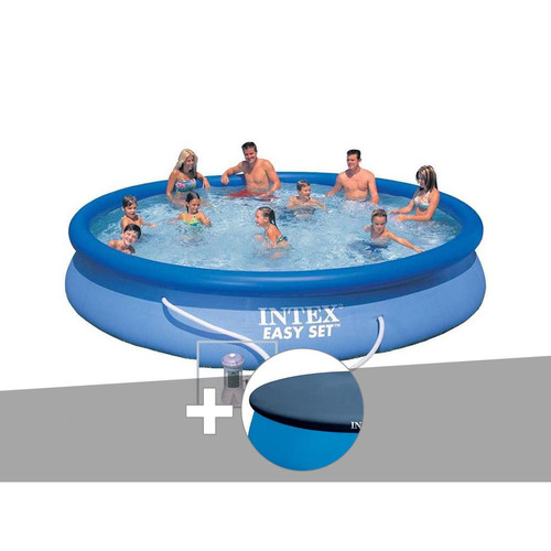 Intex - Kit piscine autoportée Easy Set 4,57 x 0,84 m + bâche de protection - Intex Intex   - Piscines autoportantes Intex