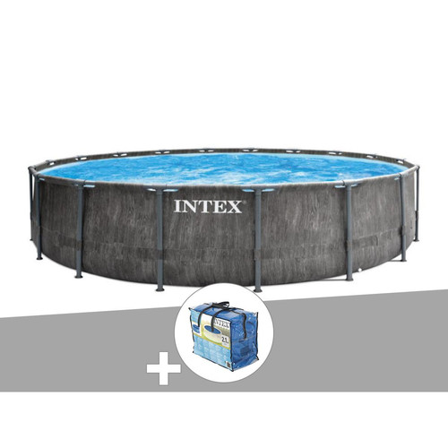 Intex - Kit piscine tubulaire Intex Baltik ronde 5,49 x 1,22 m + Bâche à bulles Intex  - Piscine Tubulaire