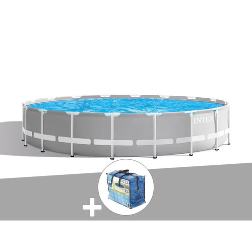 Intex - Kit piscine tubulaire Intex Prism Frame ronde 5,49 x 1,22 m + Bâche à bulles Intex - Bache a bulle piscine ronde