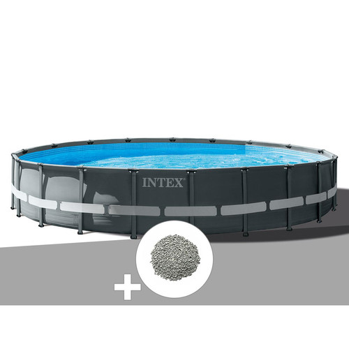 Intex - Kit piscine tubulaire Intex Ultra XTR Frame ronde 6,10 x 1,22 m + 20 kg de zéolite - Piscine Tubulaire Intex