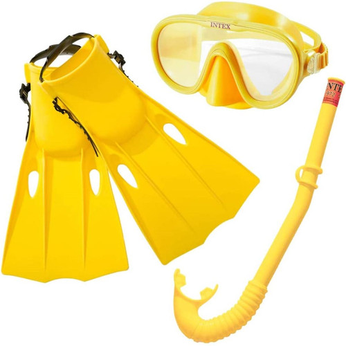 Intex - Kit plongée complet Master Class jaune - Accessoires saunas