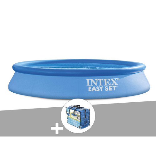 Intex - Kit piscine autoportée Intex Easy Set 3,05 x 0,61 m (avec filtration) + Bâche à bulles Intex  - Piscine avec bache