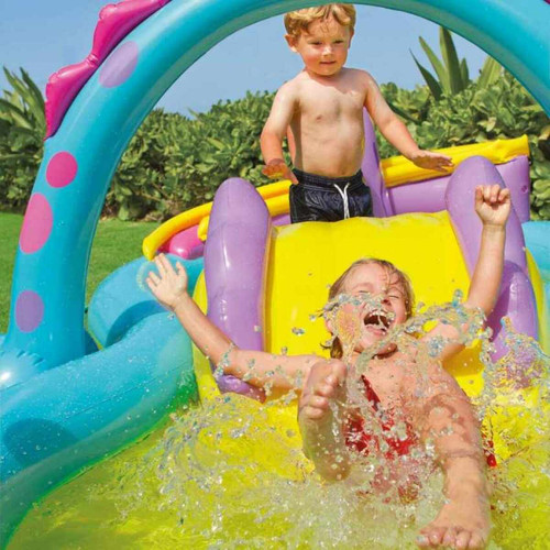 Jeux de plage INTEX Piscine gonflable pour enfant - Aire de jeux aquatique - 3,33x2,29x1,12m