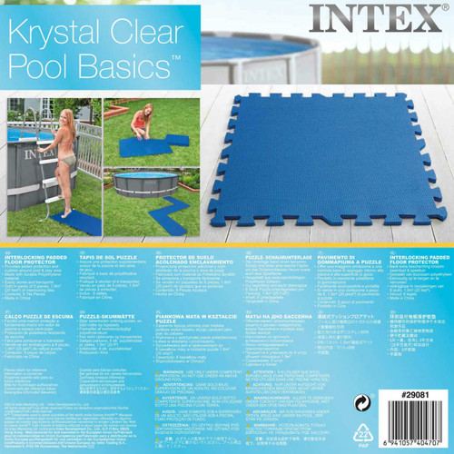 Liner et tapis de sol piscine INTEX Bâches de sol de piscine 8 pcs 50 x 50 cm Bleu