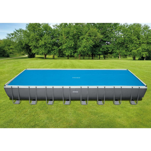 Intex - INTEX Couverture solaire de piscine Bleu 960x466 cm Polyéthylène - Liner et tapis de sol piscine
