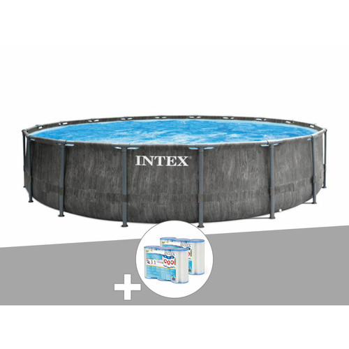 Intex - Kit piscine tubulaire Intex Baltik ronde 4,57 x 1,22 m + 6 cartouches de filtration Intex  - Cartouche filtration piscine