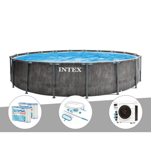 Intex - Kit piscine tubulaire Intex Baltik ronde 5,49 x 1,22 m + 6 cartouches de filtration + Kit d'entretien + Pompe à chaleur Intex  - Piscine Ronde Piscines