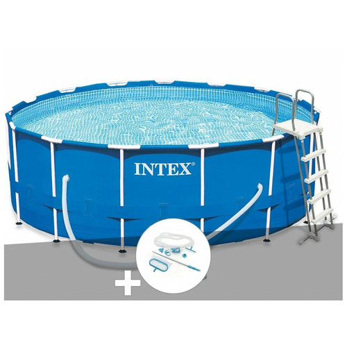 Intex - Kit piscine tubulaire Intex Metal Frame ronde 4,57 x 1,22 m + Kit d'entretien Intex  - Piscine Tubulaire