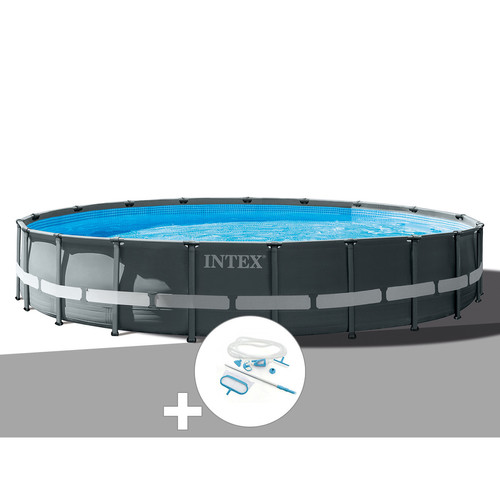 Intex - Kit piscine tubulaire Intex Ultra XTR Frame ronde 7,32 x 1,32 m + Kit d'entretien Intex  - Piscine Ronde Piscines