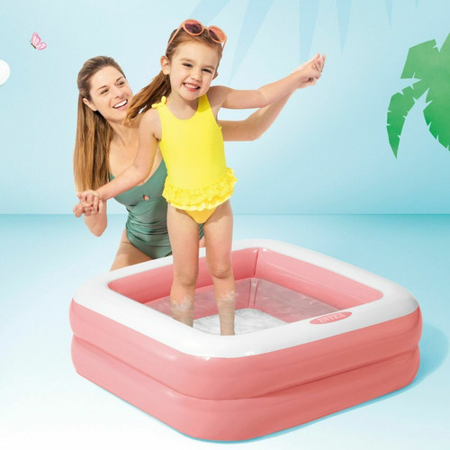 Jeux de piscine Pataugeoire gonflable pour enfants Intex Carré 86 x 25 x 86 cm 57 L (6 Unités)