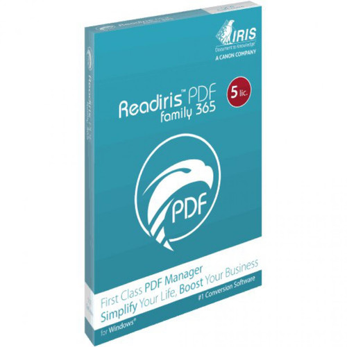 Iris - Readiris PDF Family 22 - Abonnement 1 an - 5 PC - A télécharger - Iris