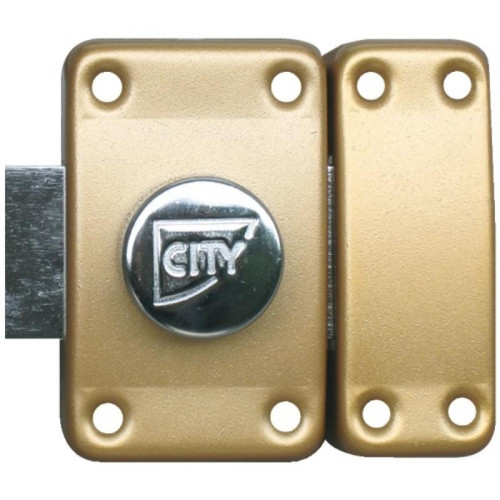 MARQUE FABRICANT - Verrou de sûreté à bouton City 25 varié cylindre de 50 mm coloris bronze MARQUE FABRICANT  - Quincaillerie
