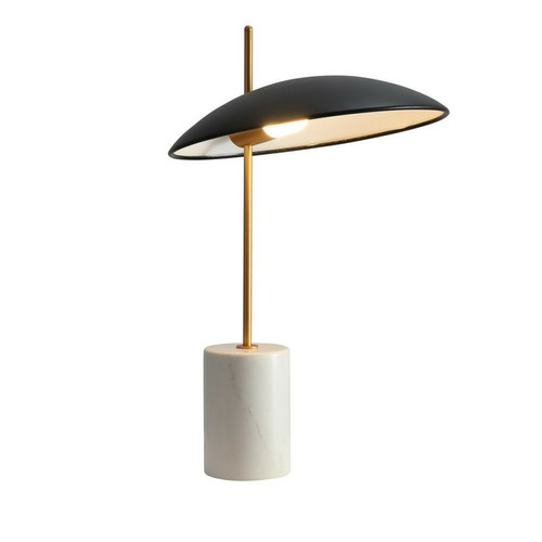 Italux - Lampe de Table LED Moderne Noir, Or, Marbre, Blanc Chaud 3000K 400lm Italux - lampe trépied bois Luminaires