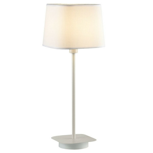 Italux - Lampe de table moderne blanche 1 lumière, E27 Italux - Luminaires Chrome poli, arylique blanc