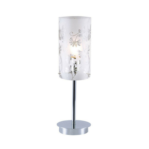 Italux - Lampe de Table Moderne Chrome 1 Lumière avec Abat-Jour Mat, E27 Italux  - Lampes à poser