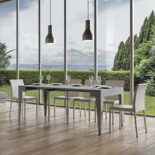 Itamoby - Console extensible 90x42-302cm table de salle à manger grise Isotta Concrete Itamoby  - Table salle manger design italien