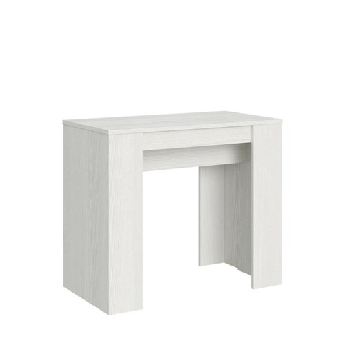 Itamoby Table Console extensible avec rallonges 90x48-308cm bois blanc Basic
