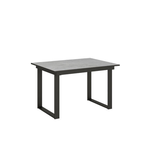 Itamoby - Table Extensible Bandos 90x120/180 cm. Ciment  cadre Anthracite Itamoby  - Tables à manger
