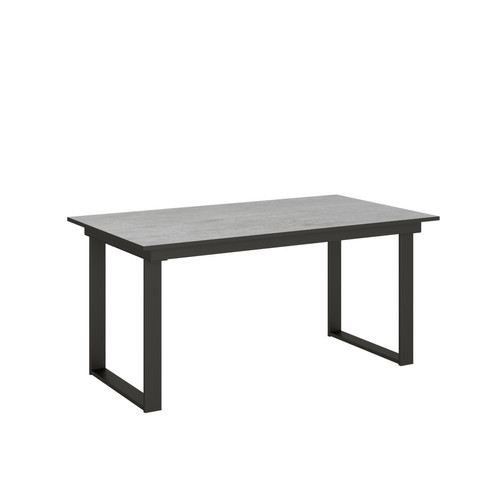 Itamoby - Table Extensible Bandos 90x160/220 cm. Ciment  cadre Anthracite Itamoby  - Tables à manger