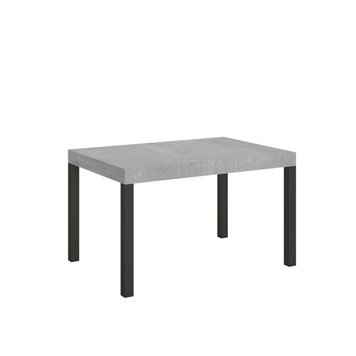 Itamoby - Table Extensible Everyday 90x130/390 cm. Ciment  cadre Anthracite Itamoby  - Tables à manger Rectangulaire