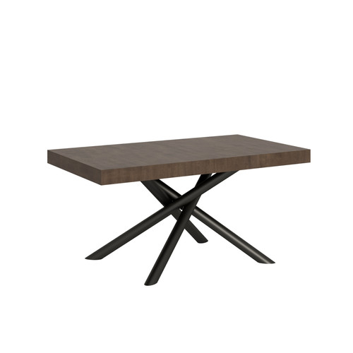 Itamoby - Table Extensible Famas 90x160/264 cm. Noyer  cadre Anthracite Itamoby  - Tables à manger