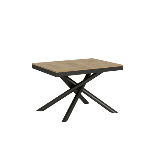 Itamoby - Table Extensible Famas Evolution 90x120/224 cm. Chêne Nature  cadre Anthracite Itamoby  - Tables à manger