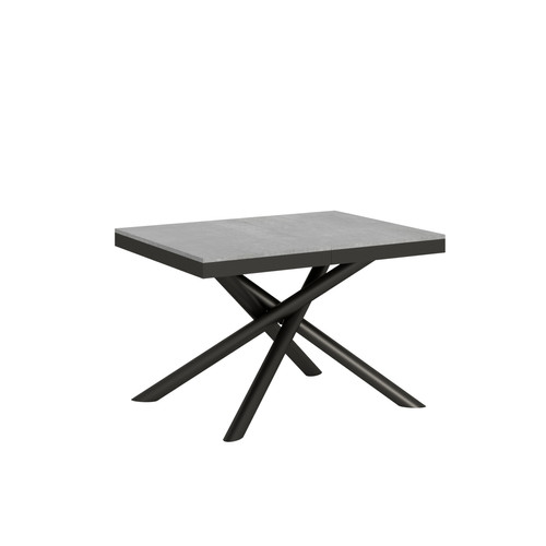 Itamoby - Table Extensible Famas Evolution 90x120/380 cm. Ciment  cadre Anthracite Itamoby - Tables à manger A manger