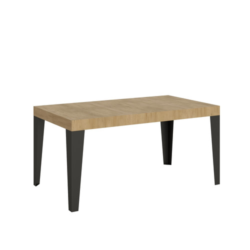 Itamoby - Table Extensible Flame 90x160/264 cm. Chêne Nature  cadre Anthracite Itamoby  - Itamoby