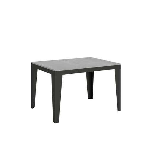 Itamoby - Table Extensible Flame Evolution 90x120/380 cm. Ciment  cadre Anthracite Itamoby  - Tables à manger Oui