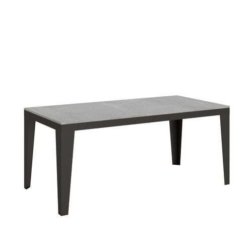 Itamoby - Table Extensible Flame Evolution 90x180/284 cm. Ciment  cadre Anthracite Itamoby  - Salon, salle à manger