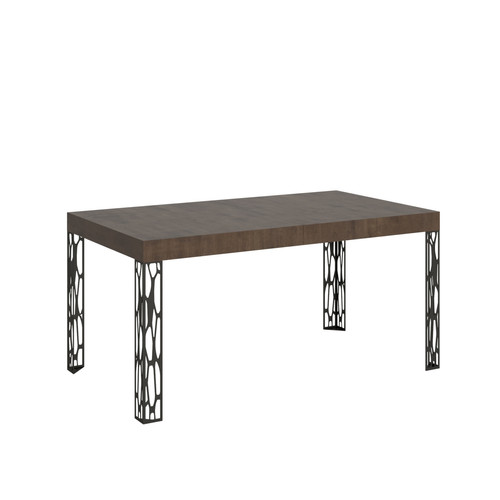 Itamoby - Table Extensible Ghibli 90x160/264 cm. Noyer  cadre Anthracite Itamoby  - Tables à manger Oui
