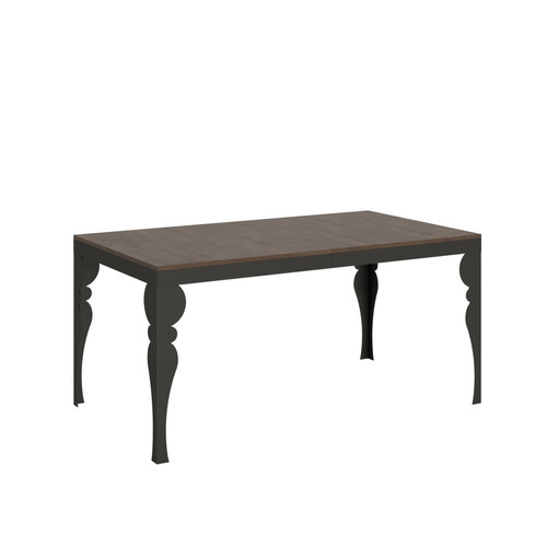 Tables à manger Itamoby Table Extensible Paxon Evolution 90x160/420 cm. Noyer  cadre Anthracite