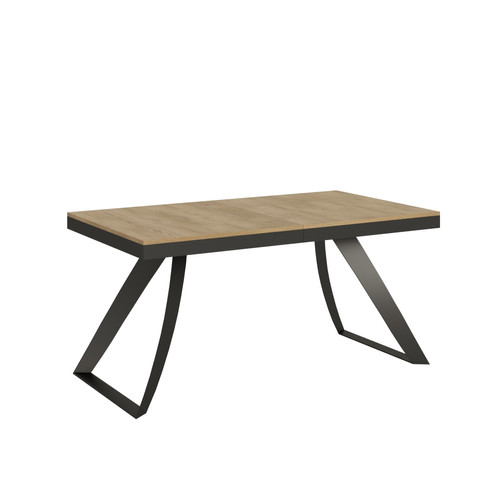 Itamoby - Table Extensible Proxy Evolution 90x160/420 cm. Chêne Nature  cadre Anthracite Itamoby  - Tables à manger