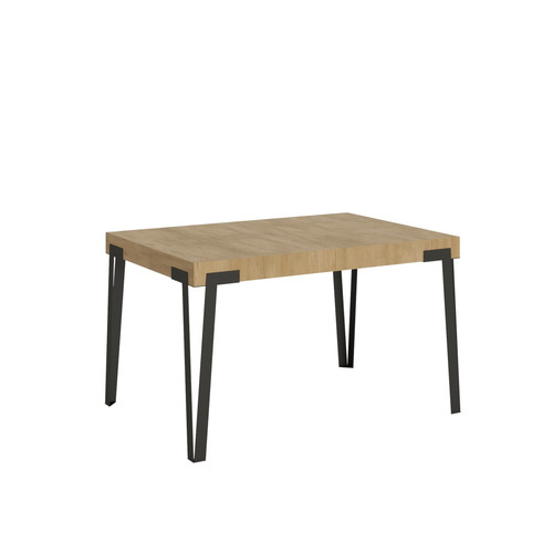 Itamoby - Table Extensible Rio 90x130/234 cm. Chêne Nature  cadre Anthracite Itamoby  - Tables à manger