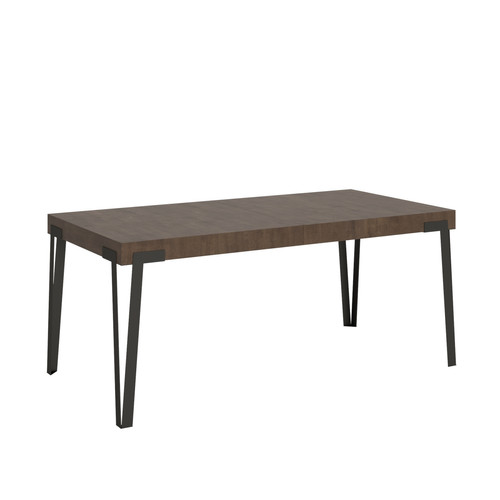Itamoby - Table Extensible Rio 90x180/284 cm. Noyer  cadre Anthracite Itamoby  - Table manger noyer