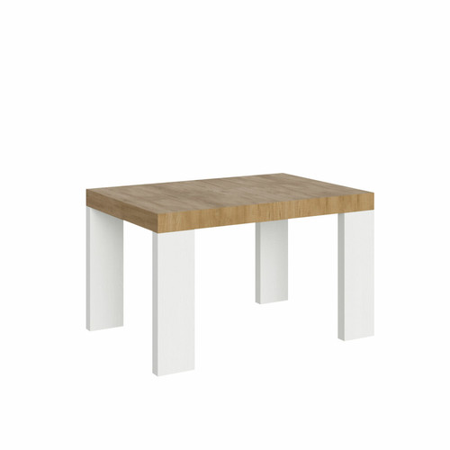 Itamoby - Table Extensible Roxell Mix 90x130/234 cm. dessus Chêne Nature pieds Frêne Blanc Itamoby - Tables à manger A manger