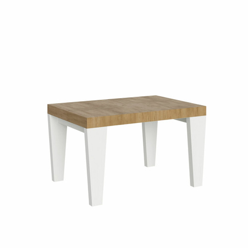 Tables à manger Itamoby Table Extensible Spimbo Mix 90x130/234 cm. dessus Chêne Nature pieds Frêne Blanc