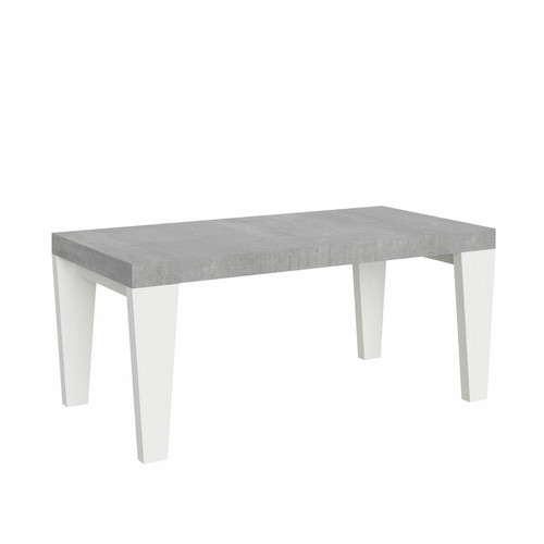 Itamoby - Table Extensible Spimbo Mix 90x180/440 cm. dessus Ciment pieds Frêne Blanc Itamoby  - Tables à manger
