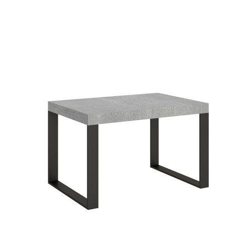Itamoby - Table Extensible Tecno 90x130/390 cm. Ciment  cadre Anthracite Itamoby  - Maison