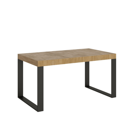 Itamoby - Table Extensible Tecno 90x160/264 cm. Chêne Nature  cadre Anthracite Itamoby  - Tables à manger