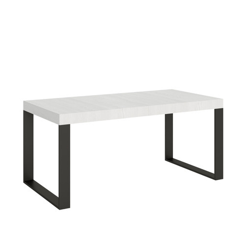 Itamoby - Table Extensible Tecno 90x180/284 cm. Frêne Blanc  cadre Anthracite Itamoby  - Itamoby