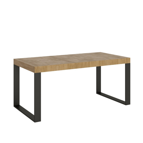 Itamoby - Table Extensible Tecno Premium 90x180/284 cm. Chêne Nature  cadre Anthracite Itamoby  - Tables à manger