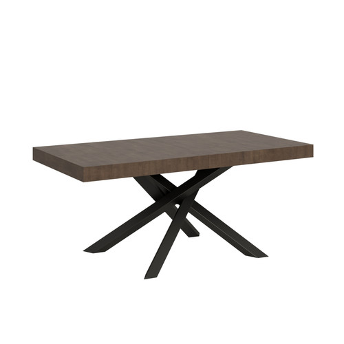 Itamoby - Table Extensible Volantis 90x180/284 cm. Noyer  cadre Anthracite Itamoby  - Tables à manger